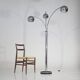 3-arm floor lamp in chromed metal, 1970s