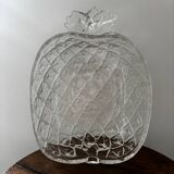 Vintage fruit service in moulded glass pineapple design.