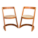 Pair of Alpha designer chairs for Baumann, 1970