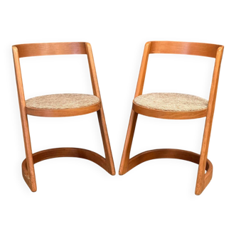 Paire de chaises design Alpha pour Baumann 1970