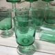 12 Vintage cavalier glasses green color ht 9 cm luminarc France