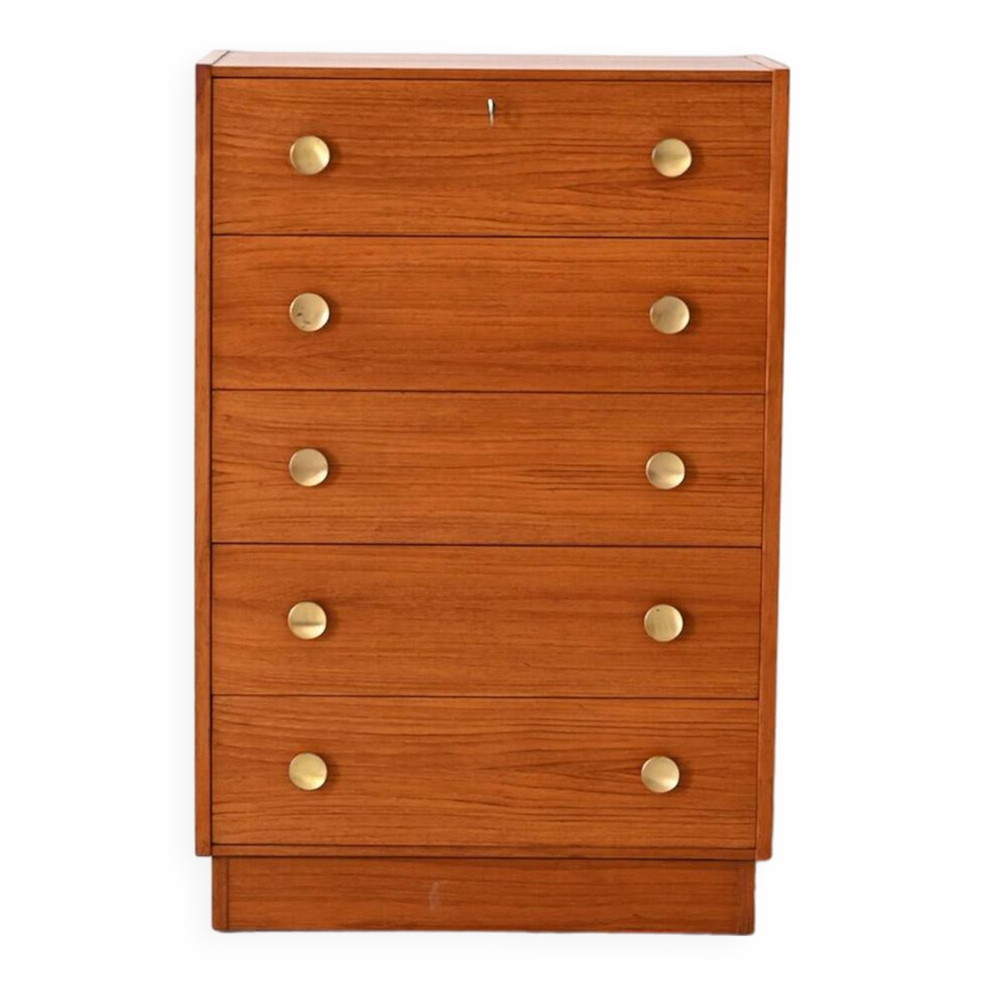Retro chest of drawers with metal handles