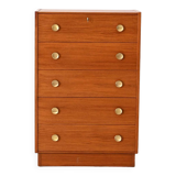 Retro chest of drawers with metal handles