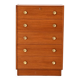 Retro chest of drawers with metal handles