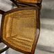 Lot de 4 chaises en cannage et bois Louis Philippe