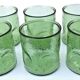 Années 1970 (lot 2) 6 verres à orangeade Verre bullé et coloré