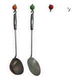 Vintage aluminum skimmer and ladle