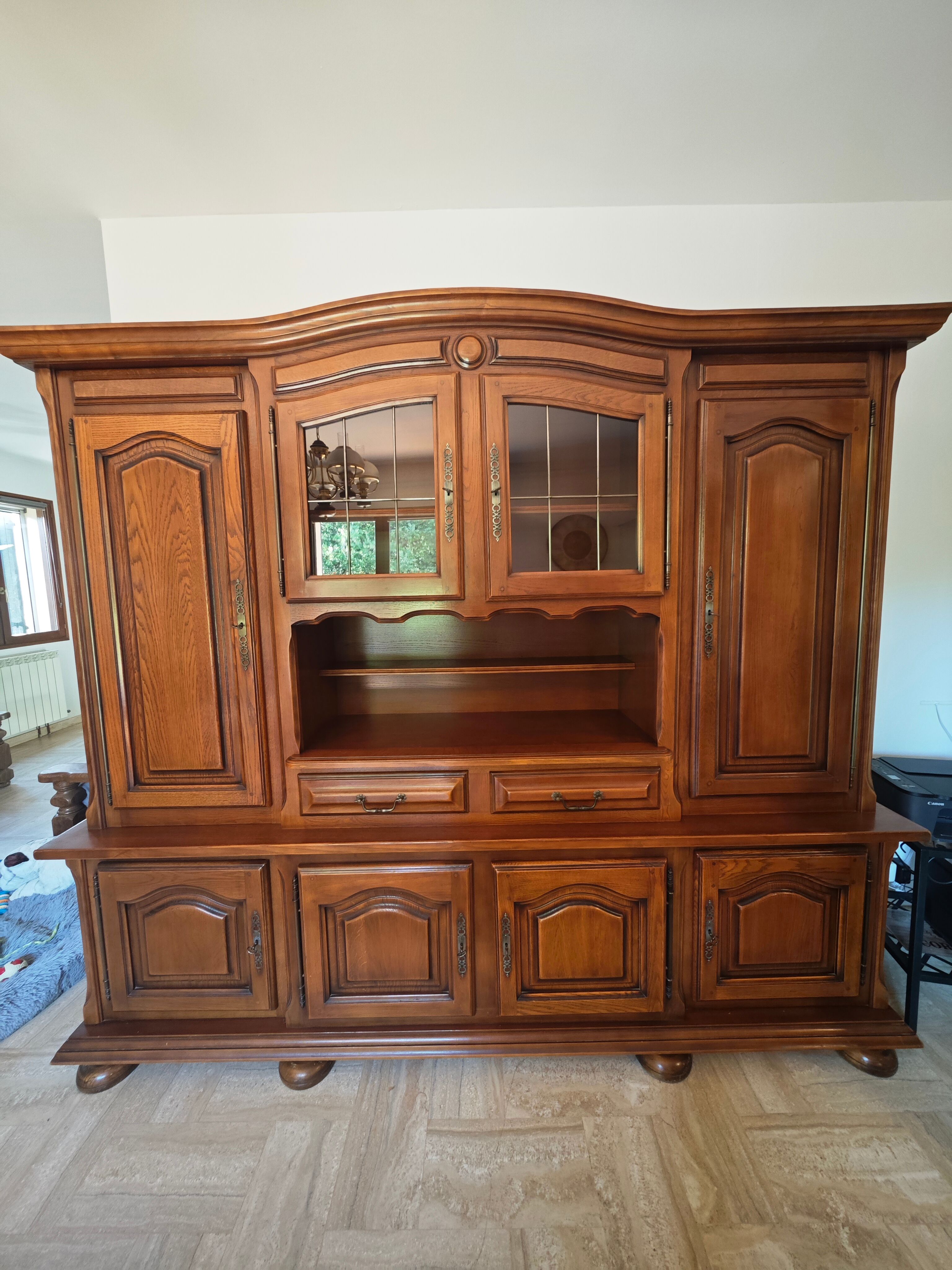 Solid oak dining room sideboard