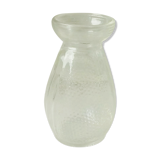 Glass hyacinth vase molded art deco era