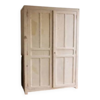 Vintage Painted Parisian Wardrobe - Shabby Chic Patina