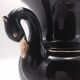 Foot lamp in Black ceramic baluster, 80s