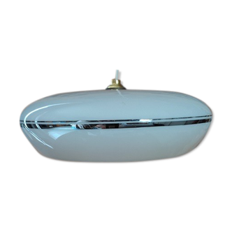 Suspension art deco globe in glass chrome chrome vintage