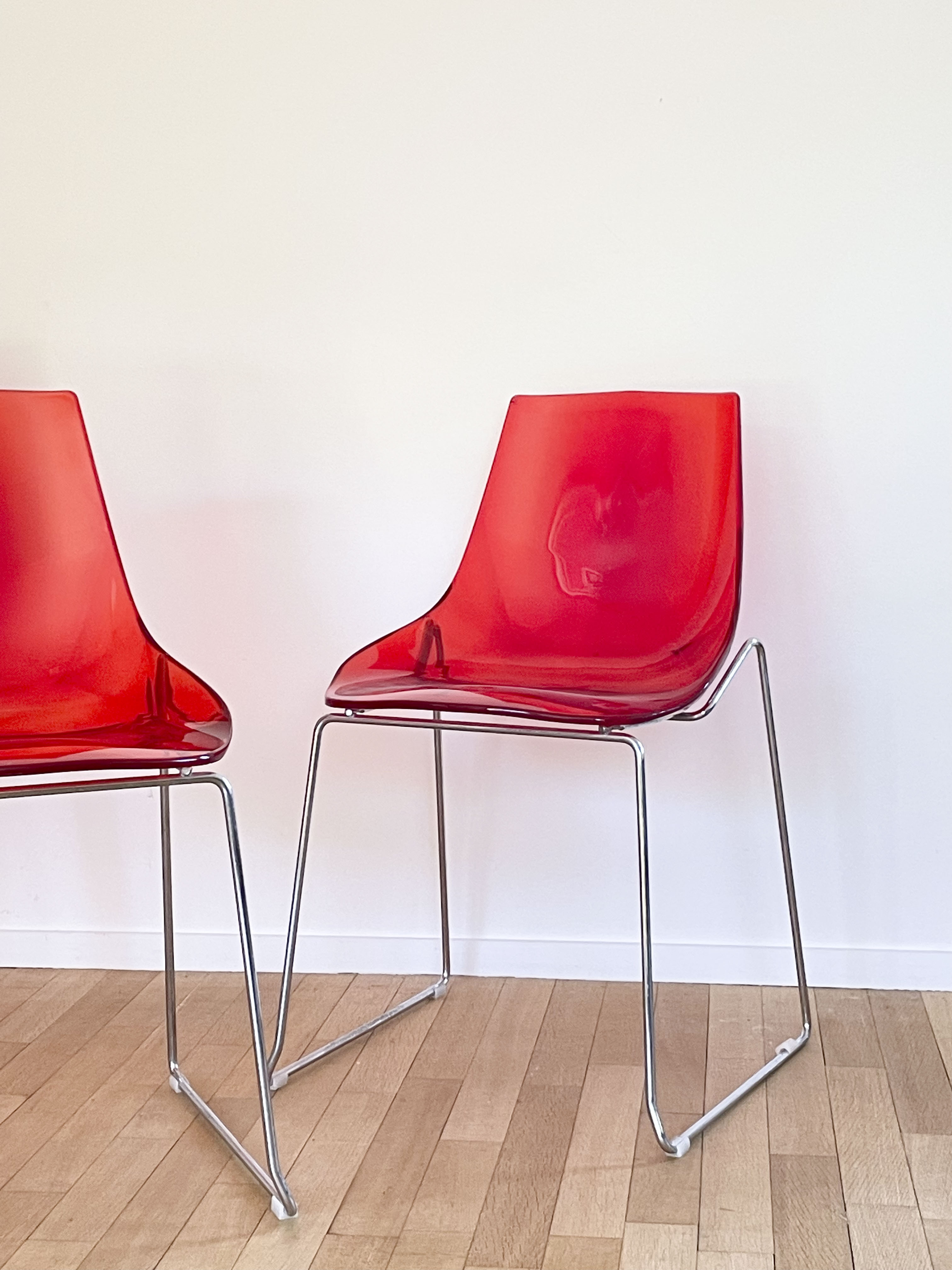 Lot 4 chairs Dal Segno red
