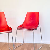 Lot 4 chairs Dal Segno red