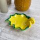 Ceramic yellow vallauris dish