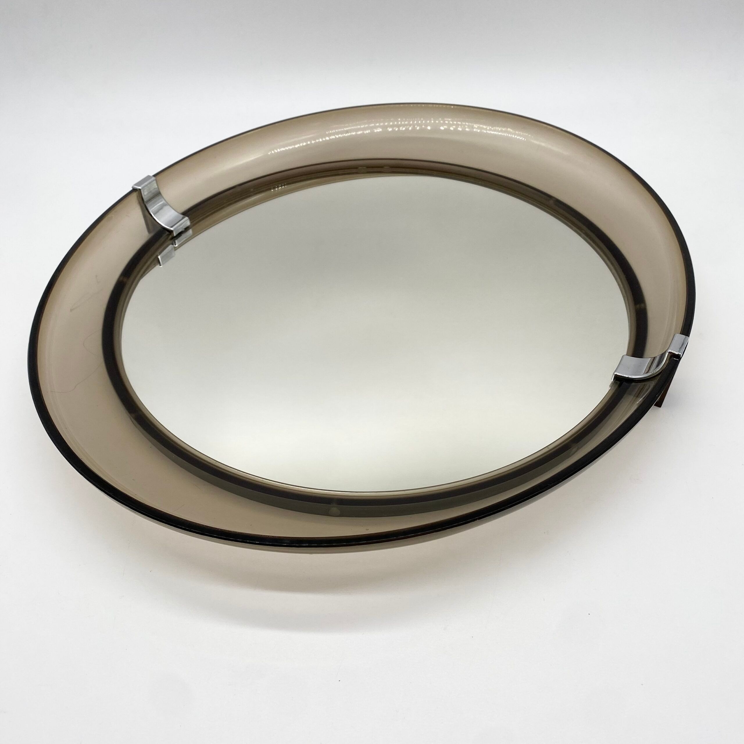 "Space Age" mirror in smoked plexiglass – 1970s