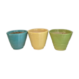Lot of 3 flower pots 60s