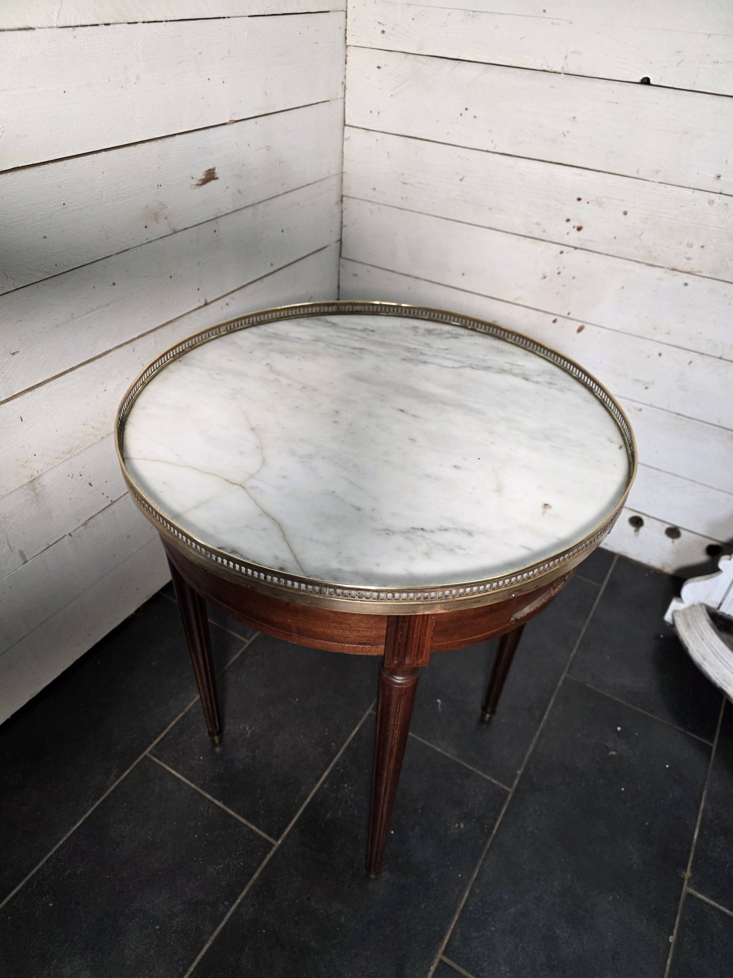 Louis XVI style bouillotte table in mahogany