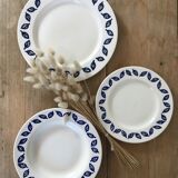 Blue leaf dessert plates