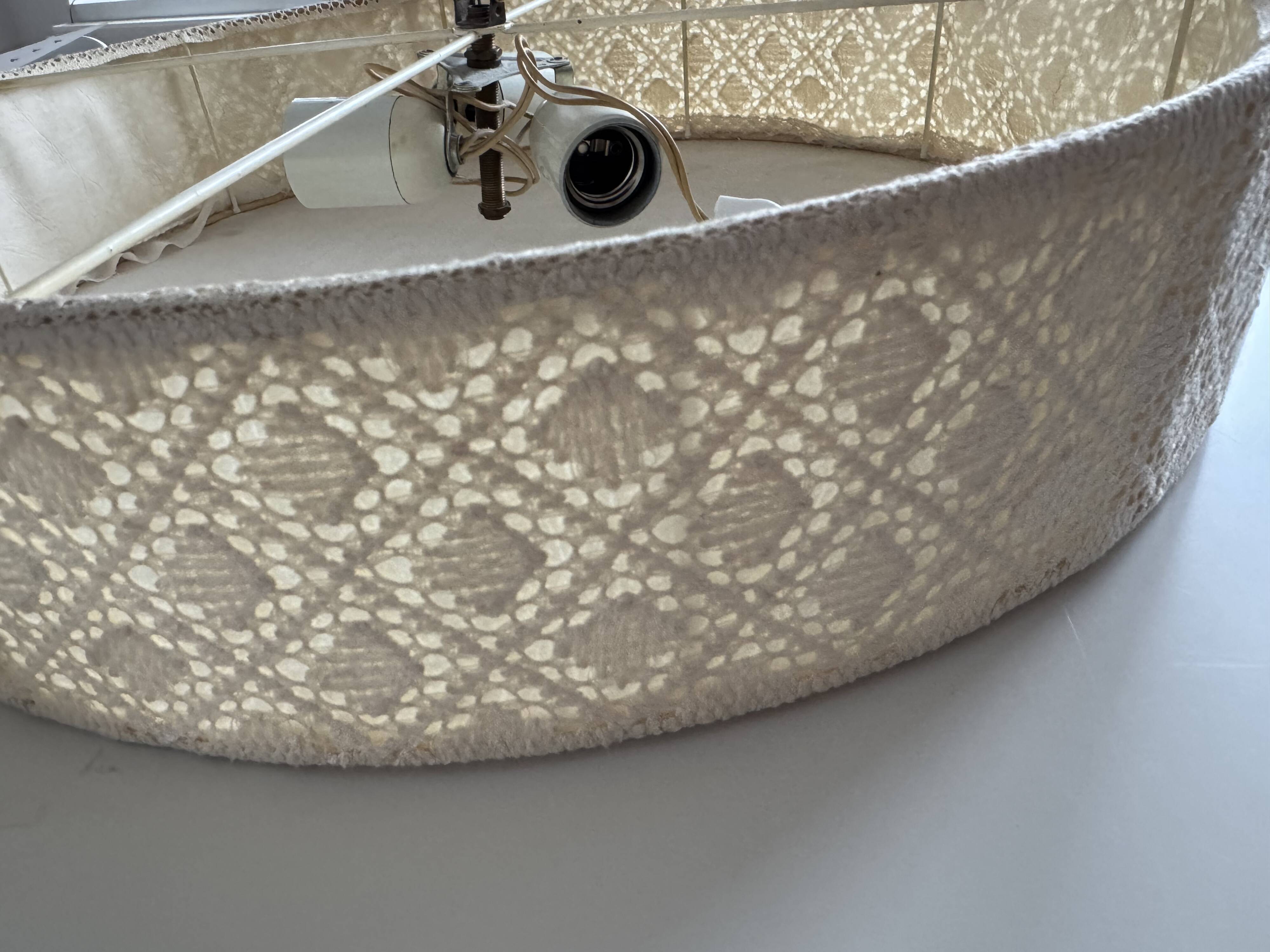 Applique, plafonnier suédois moderne en textile crocheté