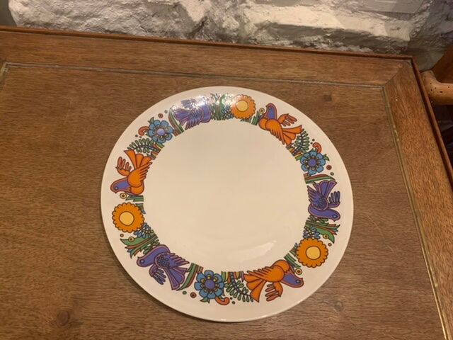 Flat plate Acapulco porcelain villeroy and vintage Boch 1970