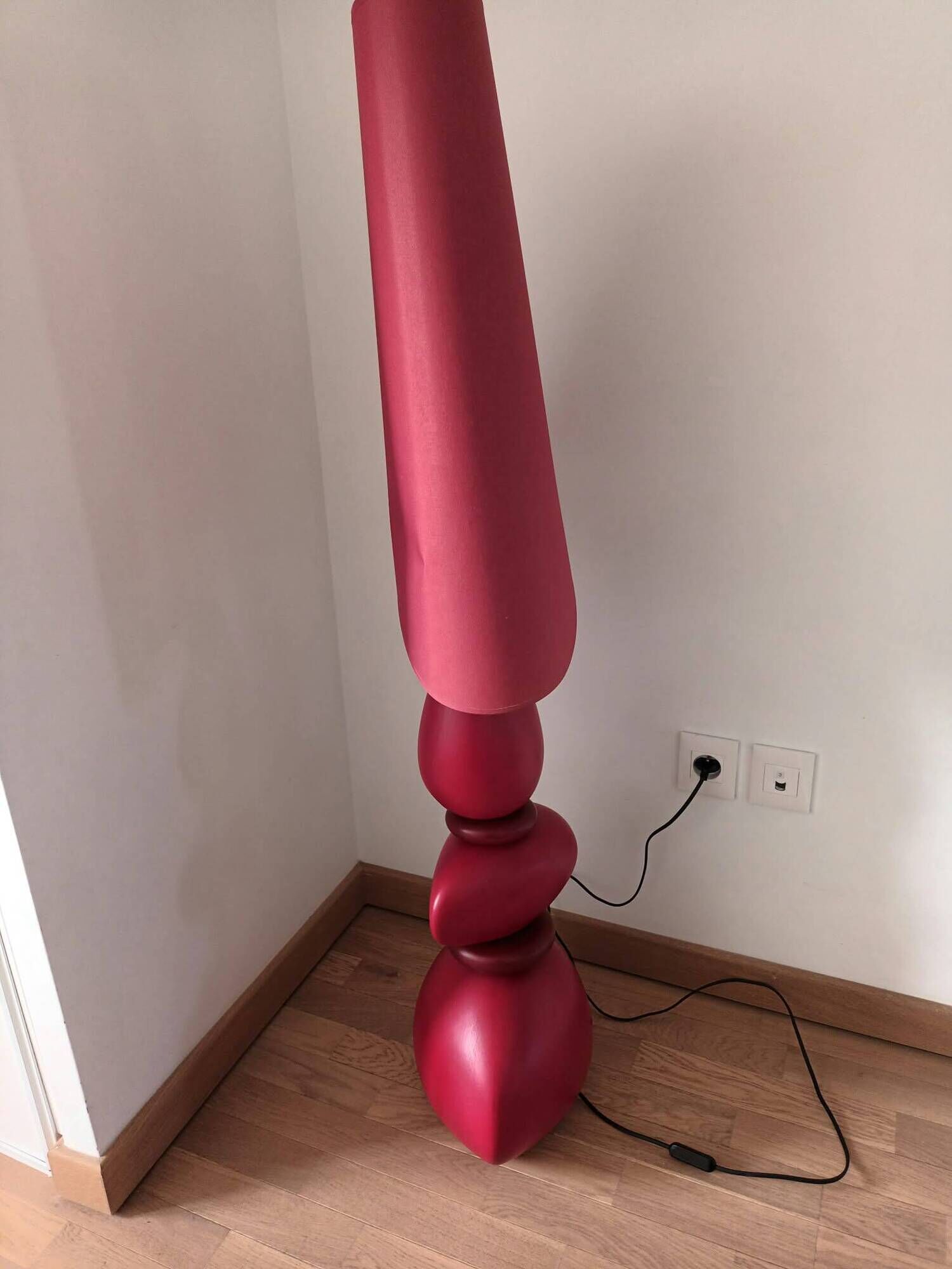 Lamp / luminaire retro 1970s style red