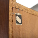 Bookcase secretary by Johannes Sorth for Nexø Møbelfabrik Bornholm, Denmark 1960s