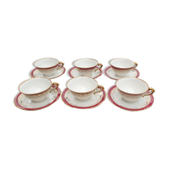 Coffee service Limoges porcelain décor SOFAFILS