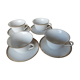 Set de 4 tasses à thé en porcelaine blanche