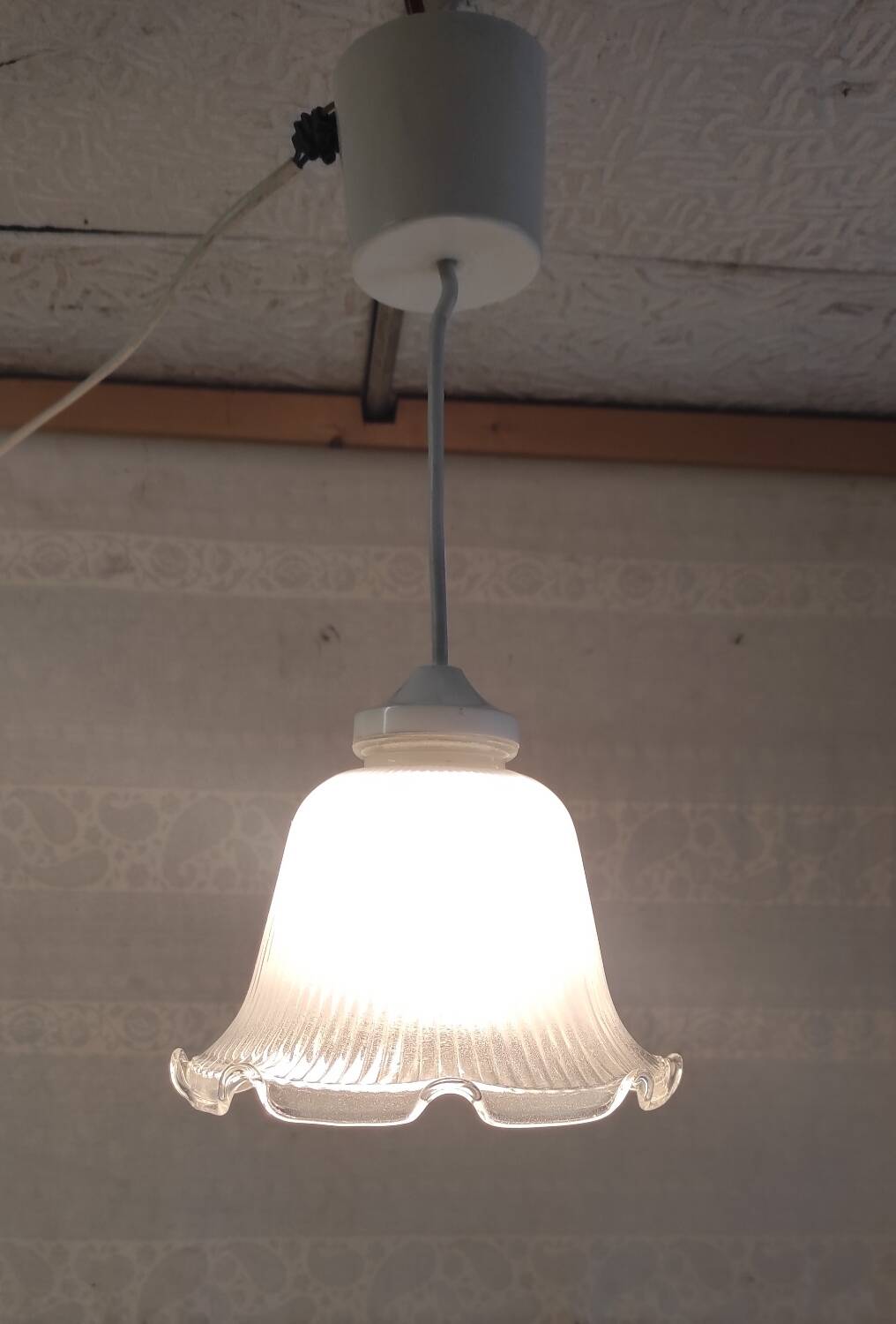 Lampe baladeuse en verre style Art-déco - mid. XXeme