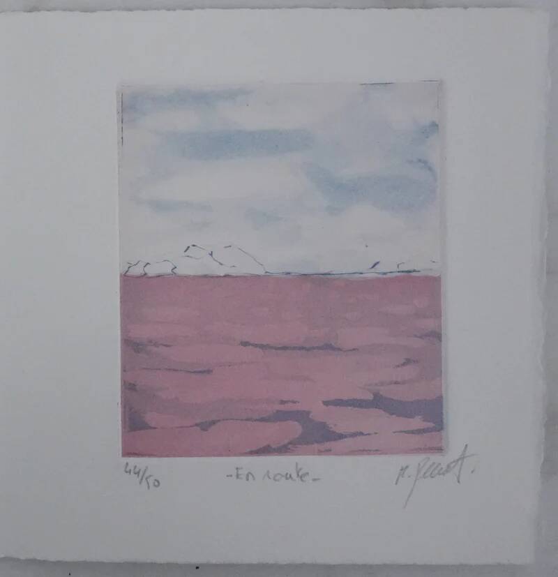 Matthieu Perramant: En route, original signed engraving