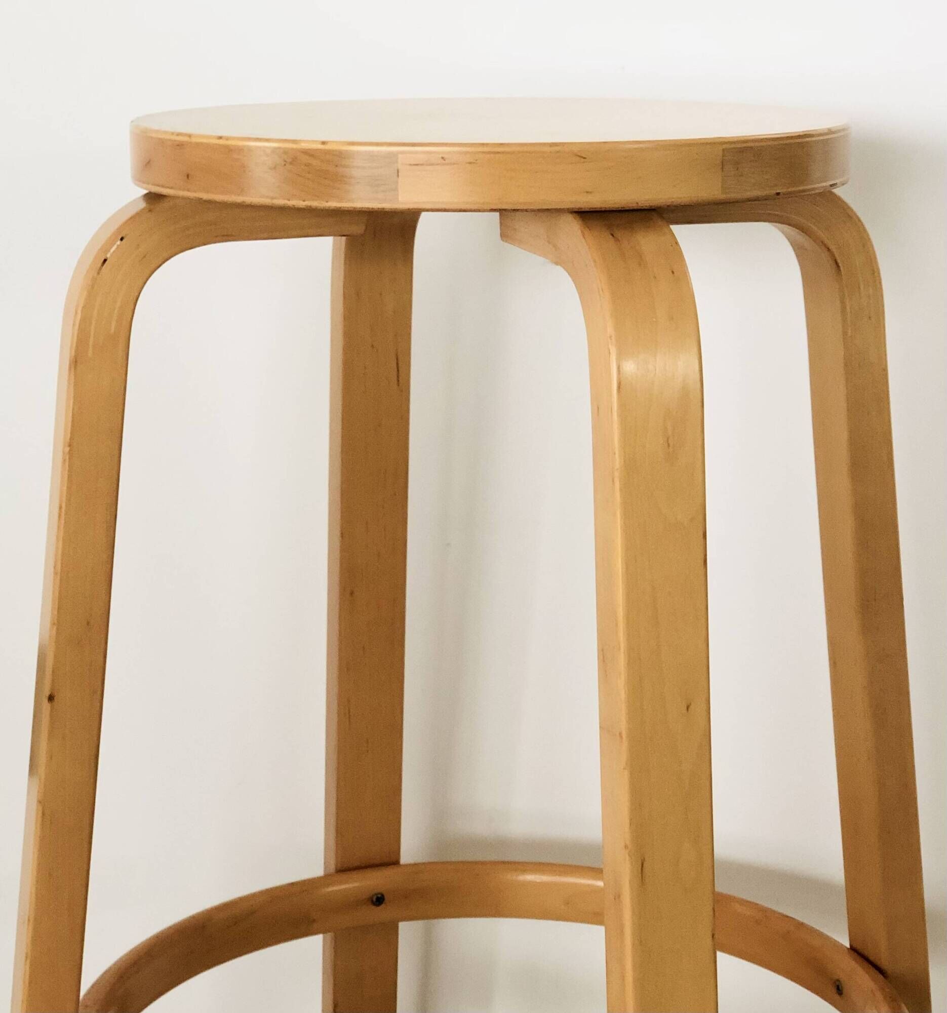 Bar stool 64 by Alvar Aalto for Artek, Finland 1980s