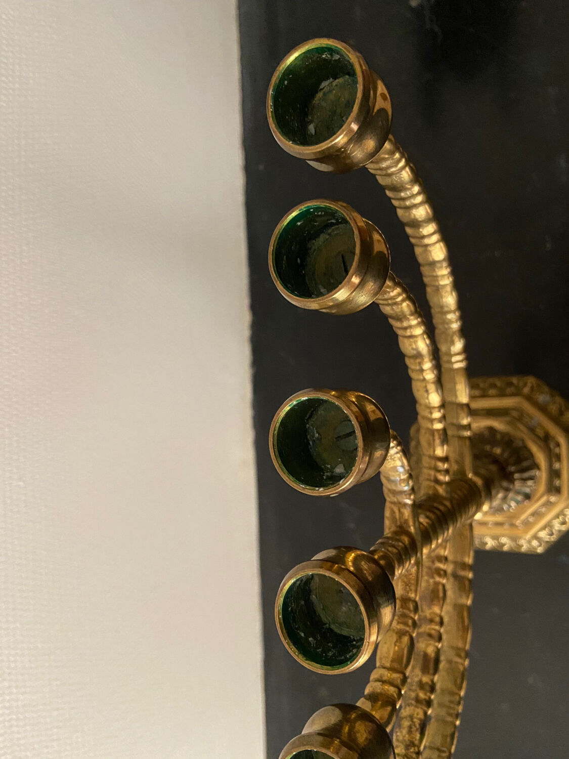 Vintage golden menorah