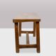 Brutalist style table, or desk, in beech. Circa 1900