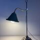 Vintage lamp 1920 Monix nickel-plated metal sage green sheet - 50 cm