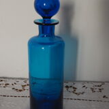 Glass bottle blue ball cap