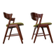 Mid- Century Set Of Two Organic Shape Teak Dinning Room Chairs, 1960 Denmark