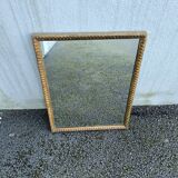 Classic rectangular mirror in gilded wood