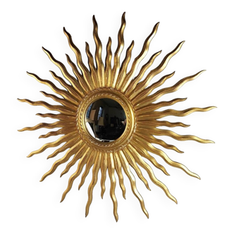 Sun mirror in gilded wood 1950