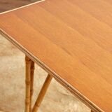 Vintage bamboo and rattan dining table 1960s