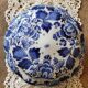 Delft blue and white earthenware bonbonnière with lid – Decor f