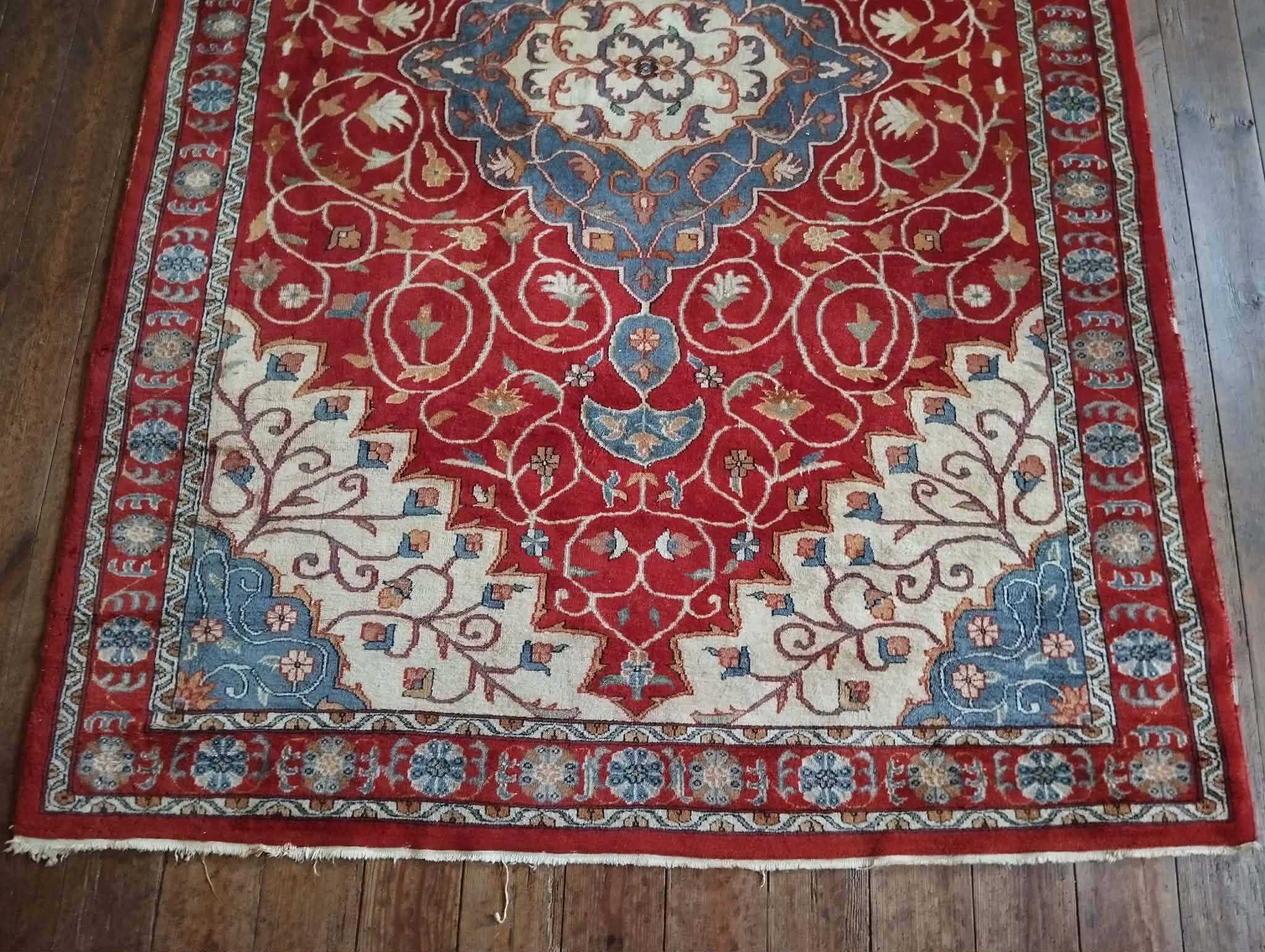 Handmade Indo Tabriz rug 212x144cm