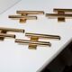 Lot of 4 golden wall lamps