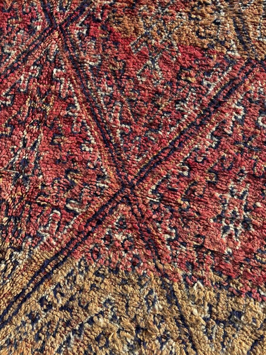 Vintage Berber wool rug, bohemian Moroccan.
