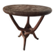 Vintage African gueridon – sculpted tripod base in solid wood