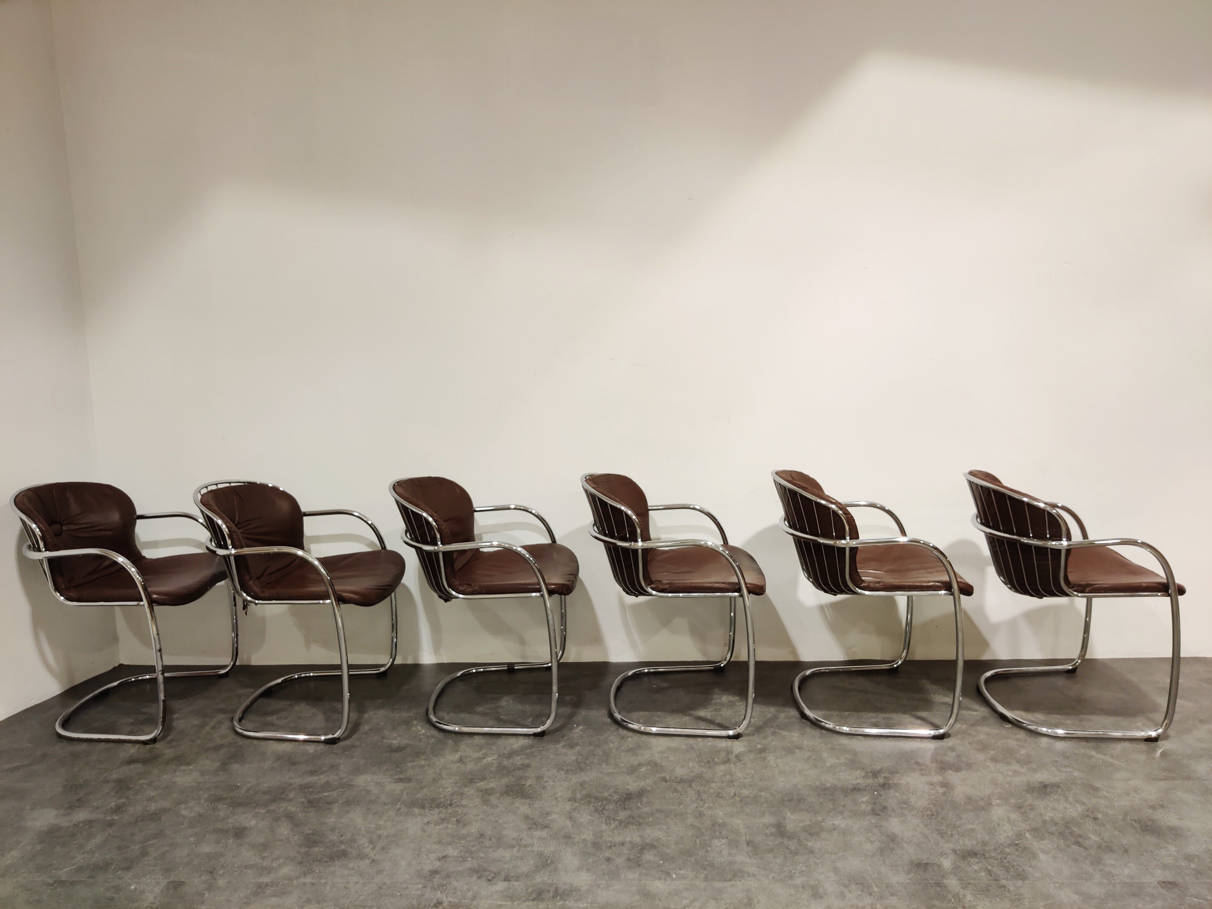 Gastone Rinaldi Dining chairs, 1970s