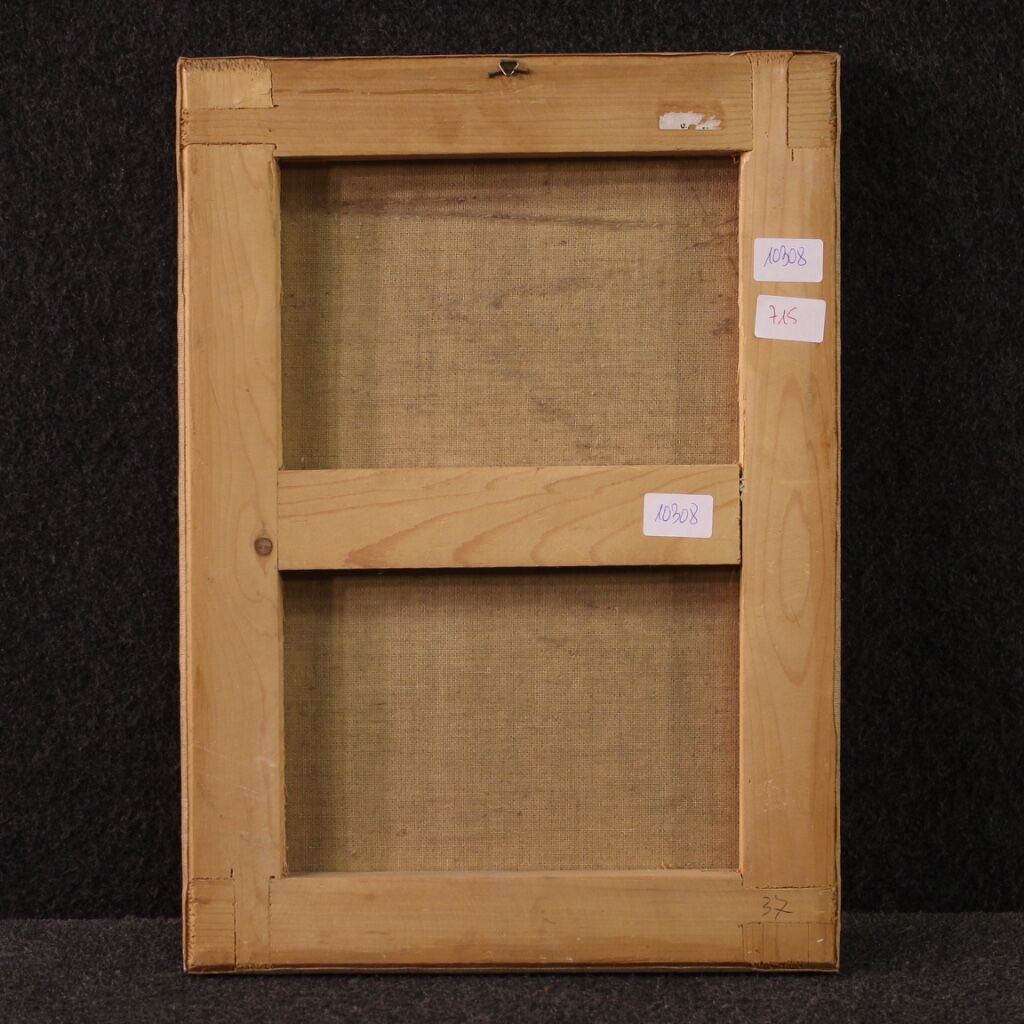 Oil painting on paper from the 19th century