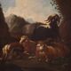 Peinture de paysage bucolique raffinée du XVIIe siècle