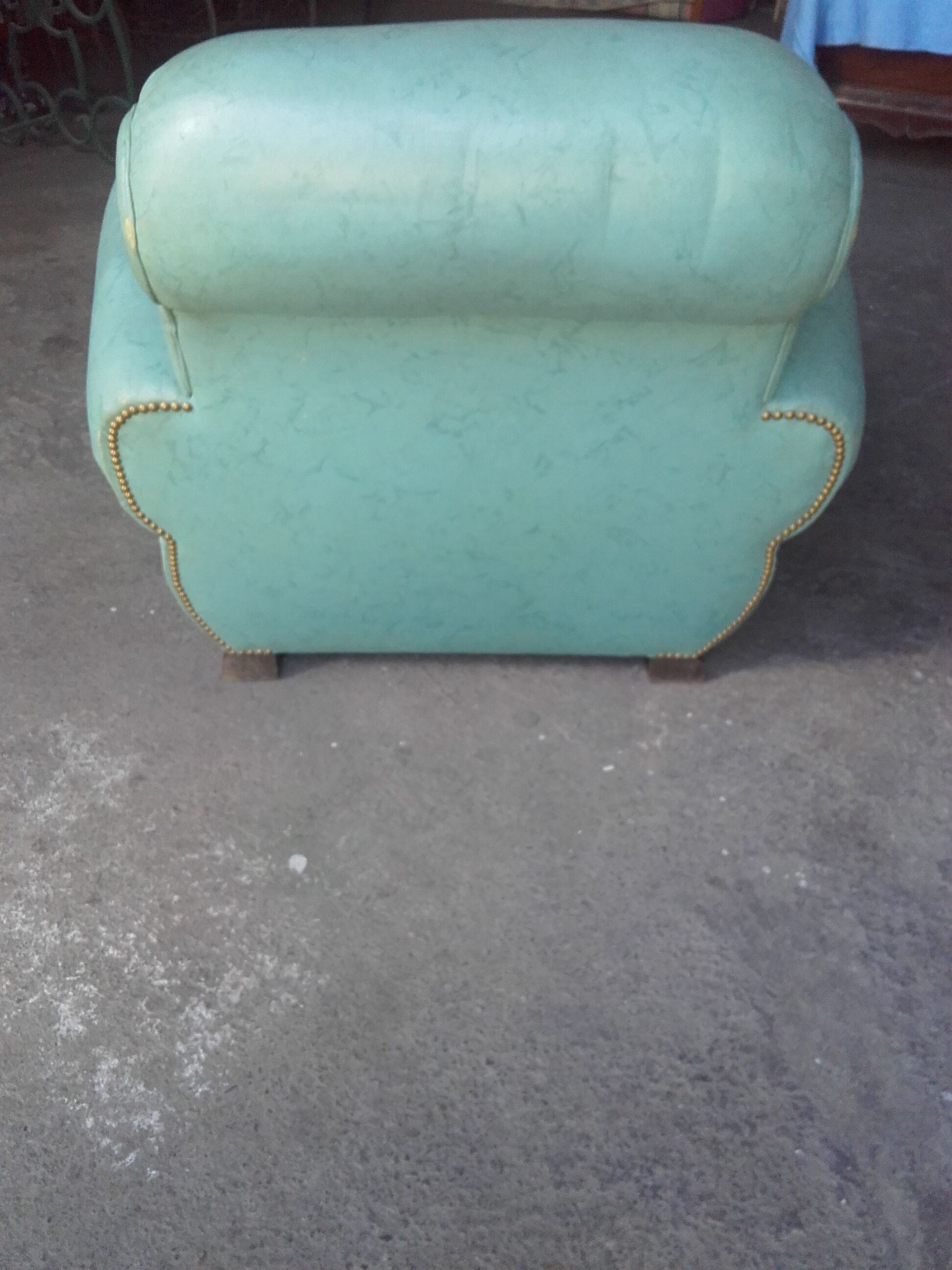 Leather club armchair