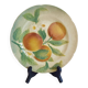 Majolica Oranges Plate by Keller & Guerin Saint Clement, France 1900s